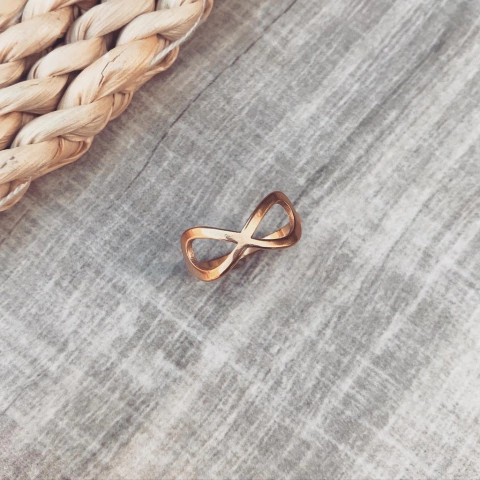 Anillo Infinito Gold - Acero Dorado Z14