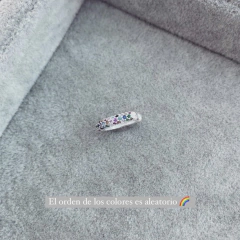 Mega Cuff Rainbow Grueso - Plata 925 C24.E