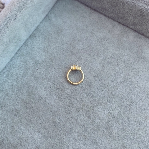 Aro Flowery Shine Gold - Plata 925 bañada en oro M30.J en internet