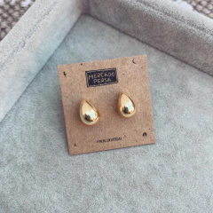 Aros Gota Lindi gold - Plata 925 bañada en oro M29.E