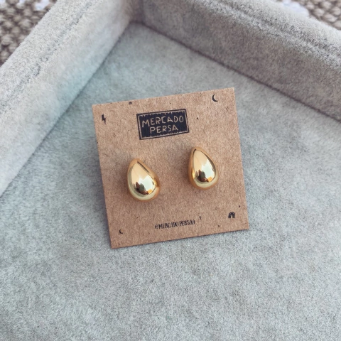 Aros Gota Lindi gold - Plata 925 bañada en oro M29.E