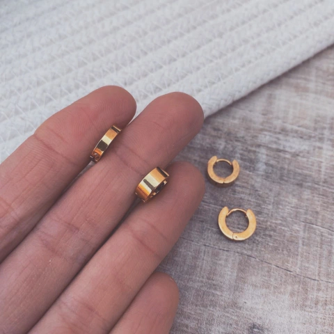 Aros Mini Clack Electro Gold - Acero dorado D2 bis