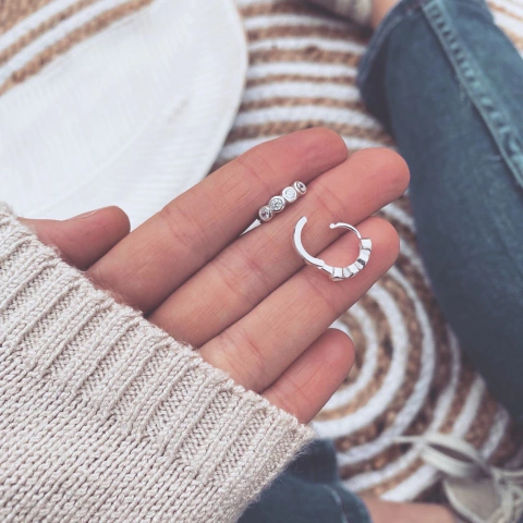 Aros Rajni Shine - Plata 925 Y2