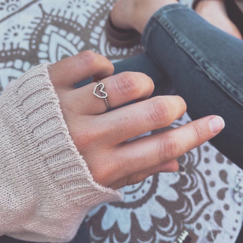 Anillo Origumi Corazón - Acero quirúrgico AN