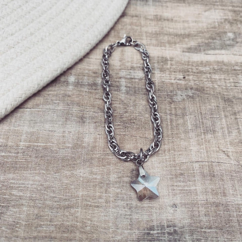 Pulsera Star White - Acero Quirúrgico K8