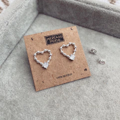 Aros Corazon Dot Shine - Plata 925 W12.P - comprar online