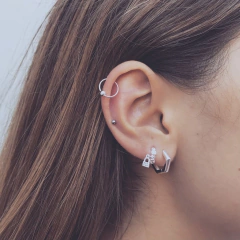 Aro Candado Cubic - Plata 925 C14.A - comprar online