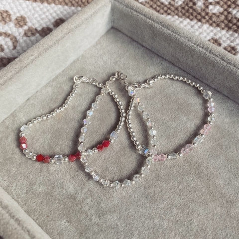 Pack 7 pulseras Cristaly - Acerado Blanco L12 - comprar online