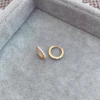 Aros Rocku Gold - Plata 925 bañada en oro W18.F