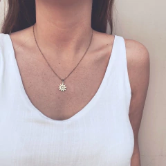 Collar Sol Espiral Gold - Acero Dorado B4