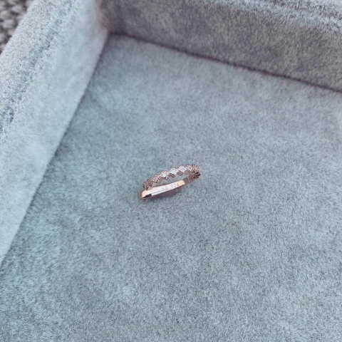 Mega Cuff Cuaq Rose - Plata 925 Bañada en rose C24.C