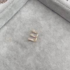 Aro triple simulador - Plata 925 bañada en oro V20.E - Tienda Mercado Persa