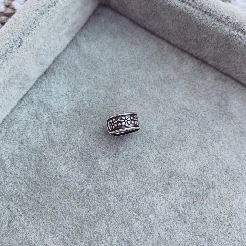 Mega Cuff Florchis Patinado- Plata 925 W1 bis.B