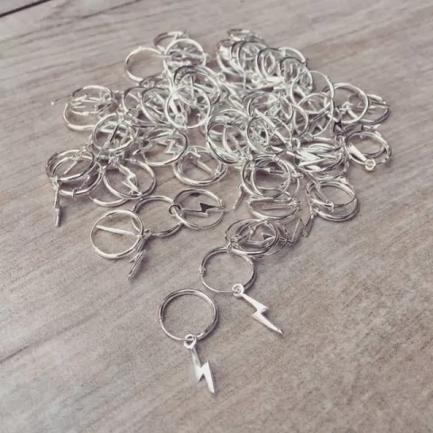 Argollita solitaria kilat - Plata 925 X5.C