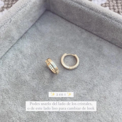 Aros Brill Gold - Plata 925 bañada en oro W15.E - comprar online