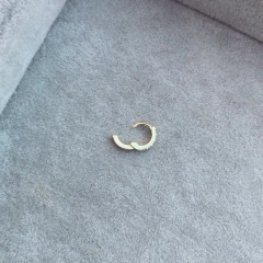 Aro Bruly Gold - Plata 925 Bañada en Oro A15.J - Tienda Mercado Persa