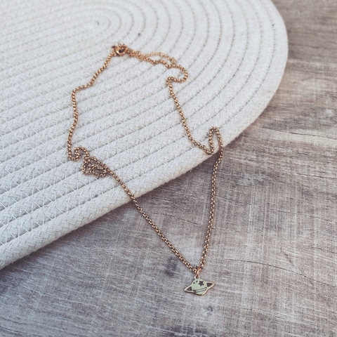 Collar Planeta Gold - Acero Dorado V23.A - comprar online