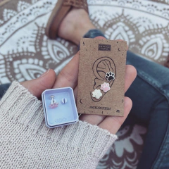 Abridores Huellitas esmaltadas - Plata 925 Z7.G