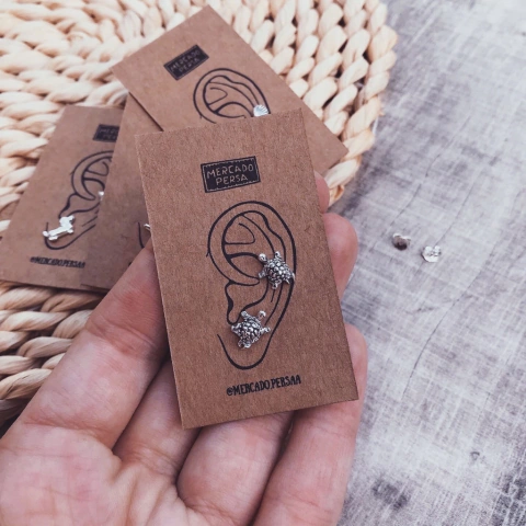 Aro Miniatura Tortuga Patinada - Plata 925 D1 bis