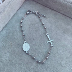 Pulsera Cruz Denario ~ Acero Quirúrgico J7 en internet