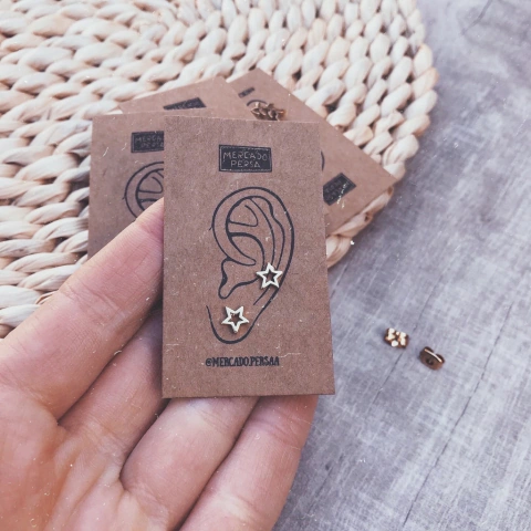 Aros Vechios Estrella Gold - Acero dorado X10.D