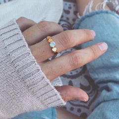 Anillo Brill Corazòn Gold- Acero dorado CC