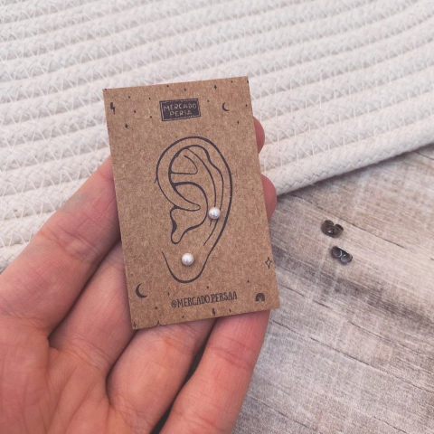 Aros mini perlas - Acero Quirúrgico Y12