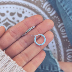 Aros Badhi Rainbow - Plata 925 V22.A - Tienda Mercado Persa