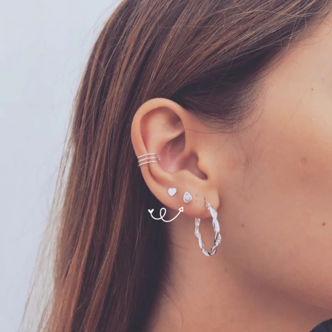 Abridores Gota cubic cristal - Plata 925 Z7.E