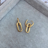 Aros 2 en 1 Clack Eslabon Gold - Acero dorado Z5