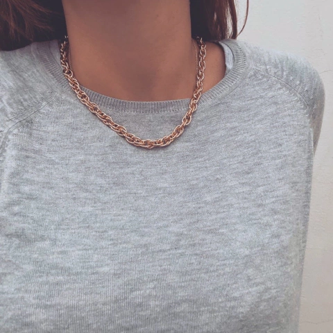 Collar Franchu Gold - Acero Dorado V24 - comprar online