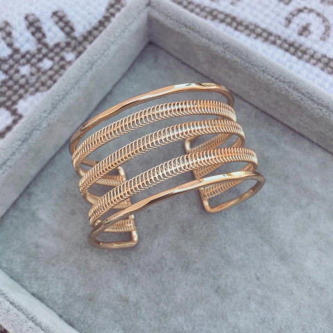 Pulsera Lines Text Gold - Fantasia AA