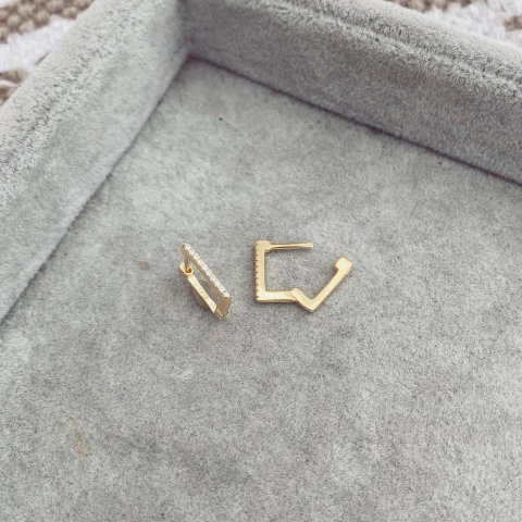 Aros Cuafin Gold - Plata 925 bañada en oro V20.E - comprar online