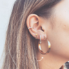 Aros Luisina Finos Degrade Gold - Acero quirúrgico V25