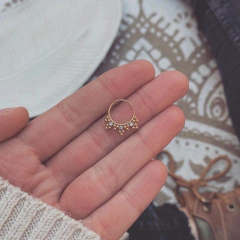 Aro Solitario Trevelk Gold - Acero dorado E17.N