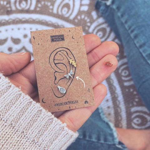 Aro Mini Libelula Gold - Acero dorado X10.A