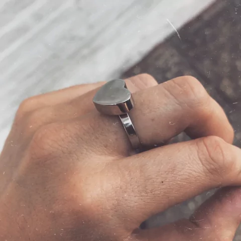 Anillo Corazón pegui - Acero quirúrgico CC - comprar online