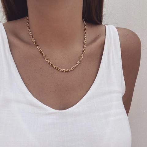 Collar Yuji Gold - Acero Dorado W14.A - comprar online