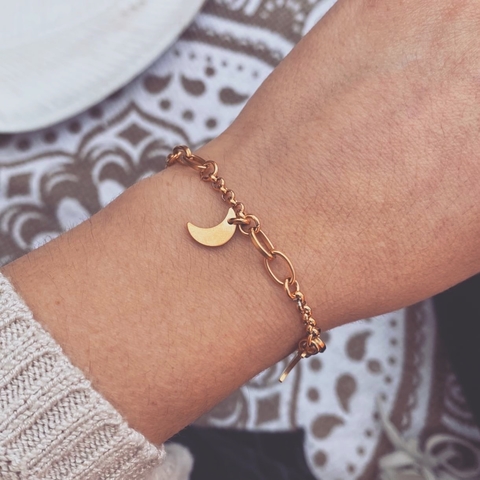 Pulsera Praga Luna Gold - Acero Dorado Y1 - comprar online