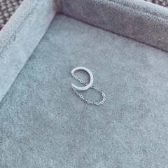 Mega Cuff Simple con Cadenita - Plata 925 C24.J en internet