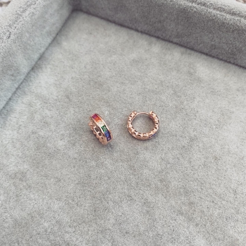 Aros Rocku Colors Rose - Plata 925 Bañada en Rose M25.B - comprar online