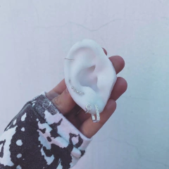 Argollita Clack Kharm shine - Plata 925 C6.E - comprar online