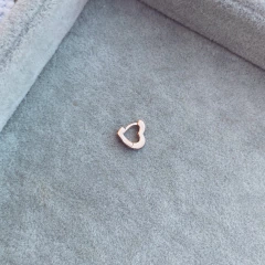 Aro Clack Mini Corazon Rose - Plata 925 Bañada en rose X5.J