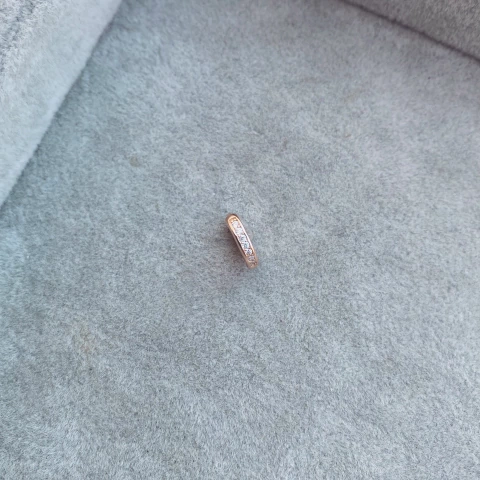 Aro Clack Dely Rose - Plata 925 Bañada en rose X1.F