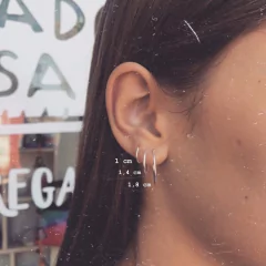 Argollitas Básicas Lisas (unidad) - Plata 925 W1.A en internet