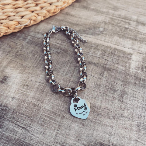 Pulsera Mamá Florcitas - Acero quirúrgico L10 bis