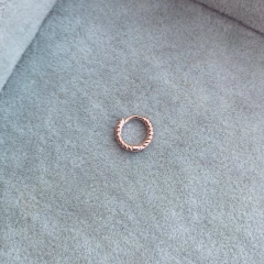 Aro Clack Phone Rose - Plata 925 Bañada en rose X3.B