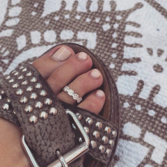 Flores plateadas - Media falange o pie - Plata 925 A12.H - comprar online