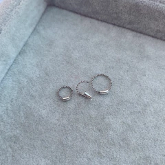 Aro Twist Patinado Barrita - Plata 925 X1.F - Tienda Mercado Persa