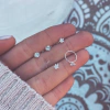 Argollita Big Pluki - ¡Abre para el costado! - Plata 925 + cristal A12.A